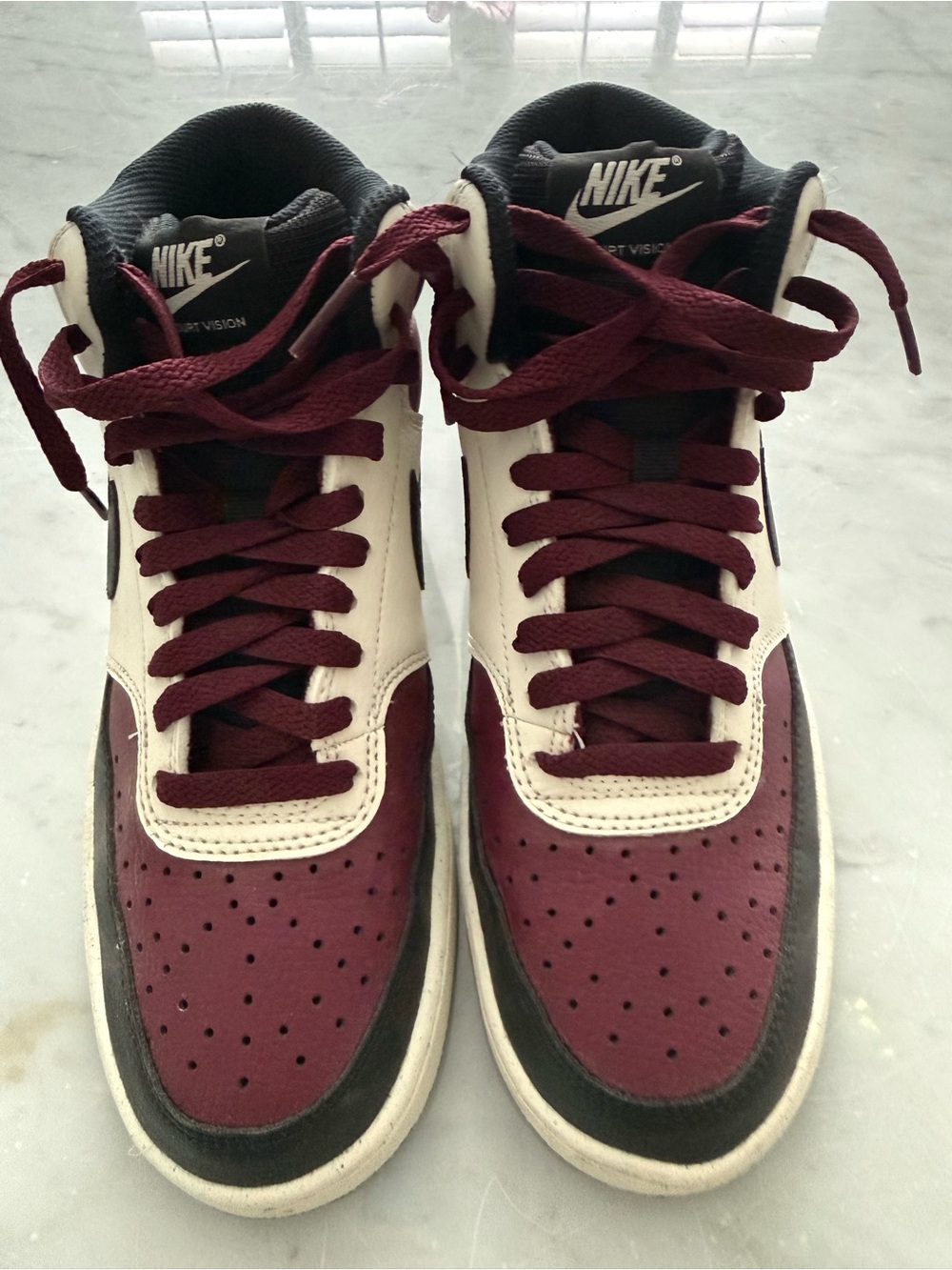 Nike Black and Maroon Athletic Sneakers